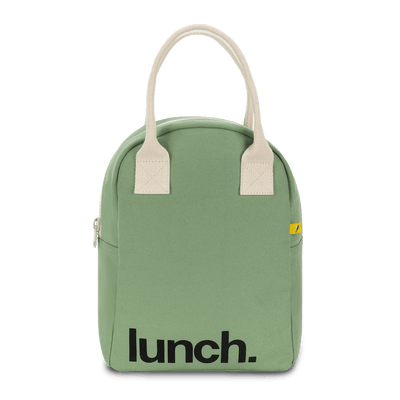 Zipper Lunch Bag - 'Lunch' in Moss by Fluf Nursing + Feeding Fluf   
