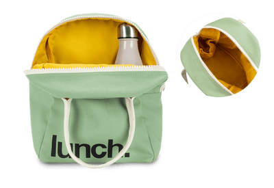 Zipper Lunch Bag - 'Lunch' in Moss by Fluf Nursing + Feeding Fluf   