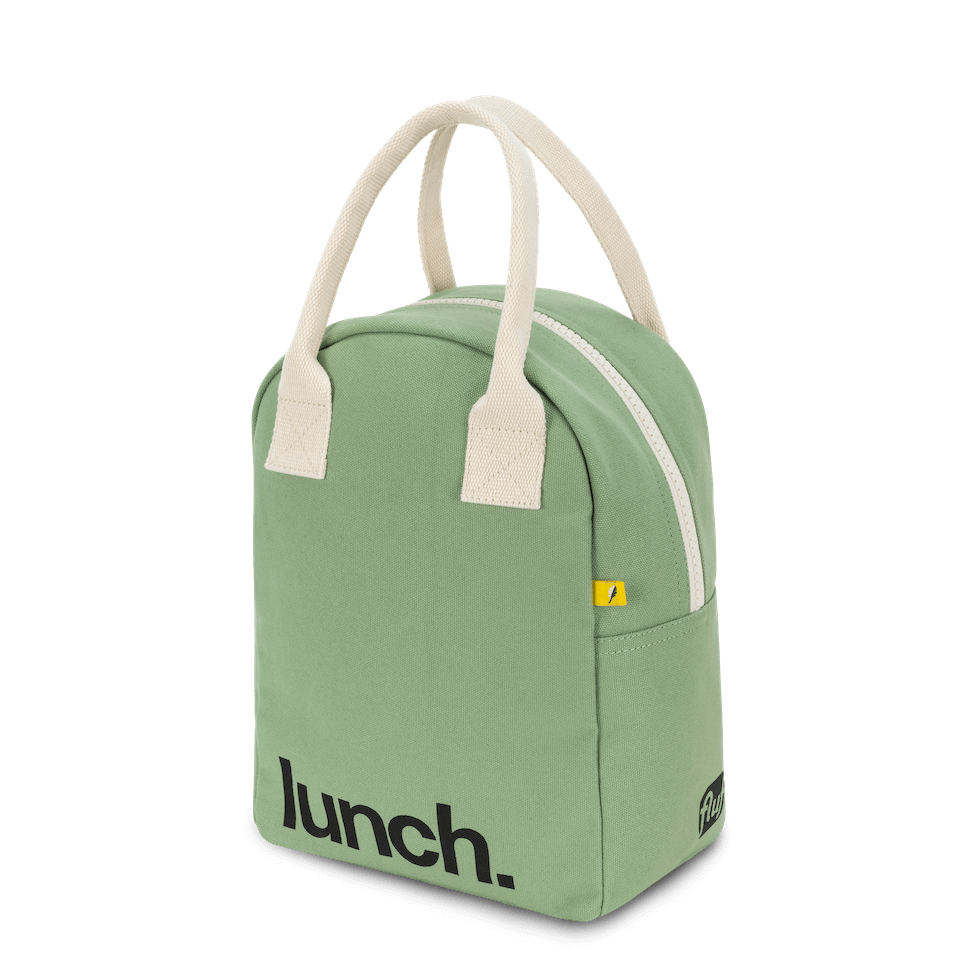 Zipper Lunch Bag - 'Lunch' in Moss by Fluf Nursing + Feeding Fluf   