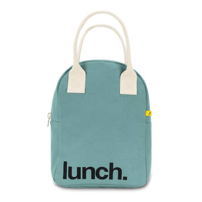 Zipper Lunch Bag - 'Lunch' in Teal by Fluf Nursing + Feeding Fluf   