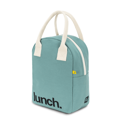 Zipper Lunch Bag - 'Lunch' in Teal by Fluf Nursing + Feeding Fluf   