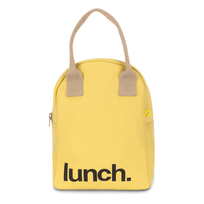 Zipper Lunch Bag - 'Lunch' in Yellow by Fluf Nursing + Feeding Fluf   