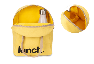 Zipper Lunch Bag - 'Lunch' in Yellow by Fluf Nursing + Feeding Fluf   