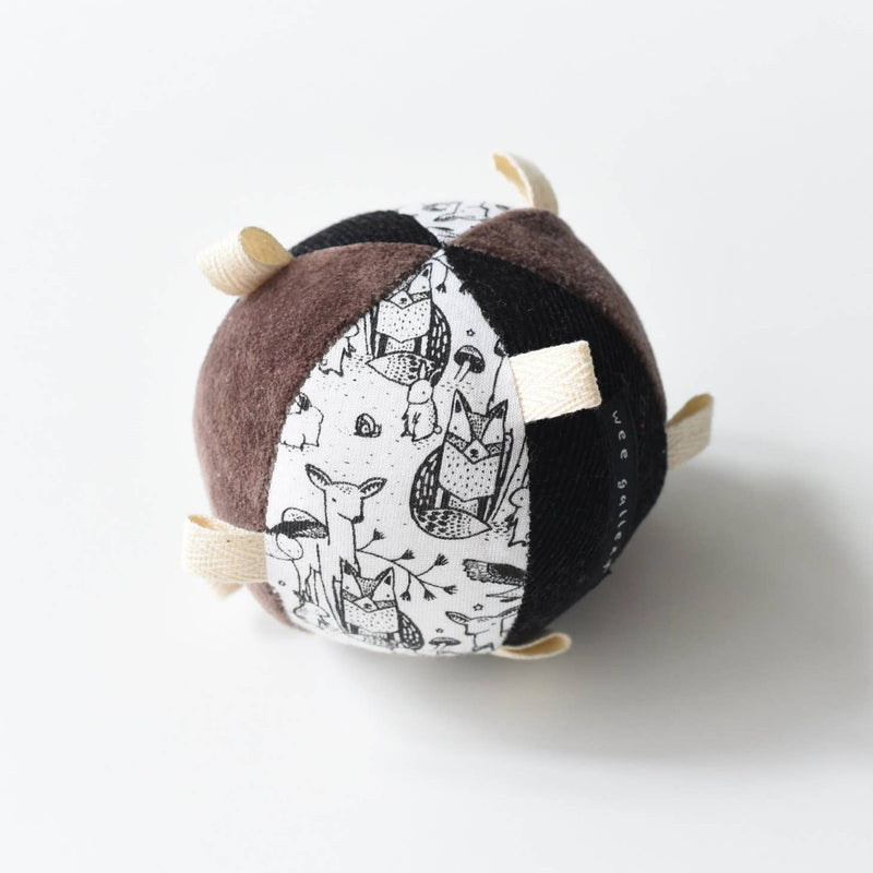 Taggy Ball with Rattle - Woodland by Wee Gallery Toys Wee Gallery   