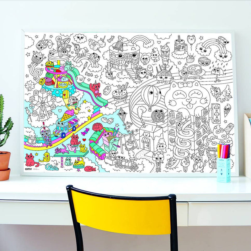 Giant Coloring Poster - Kawaii by OMY Toys OMY   