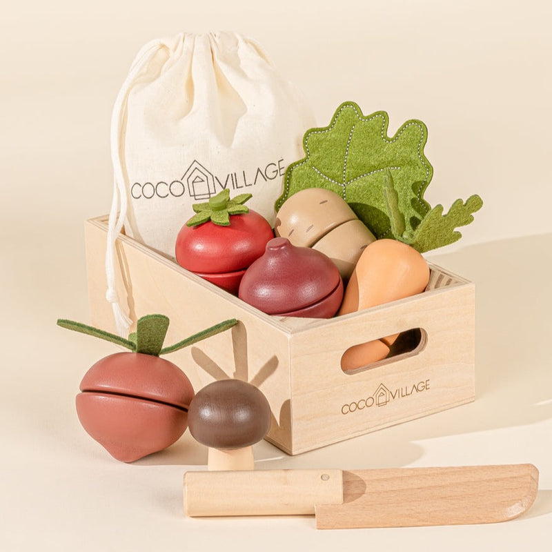 Wooden Vegetables Playset by Coco Village Toys Coco Village   