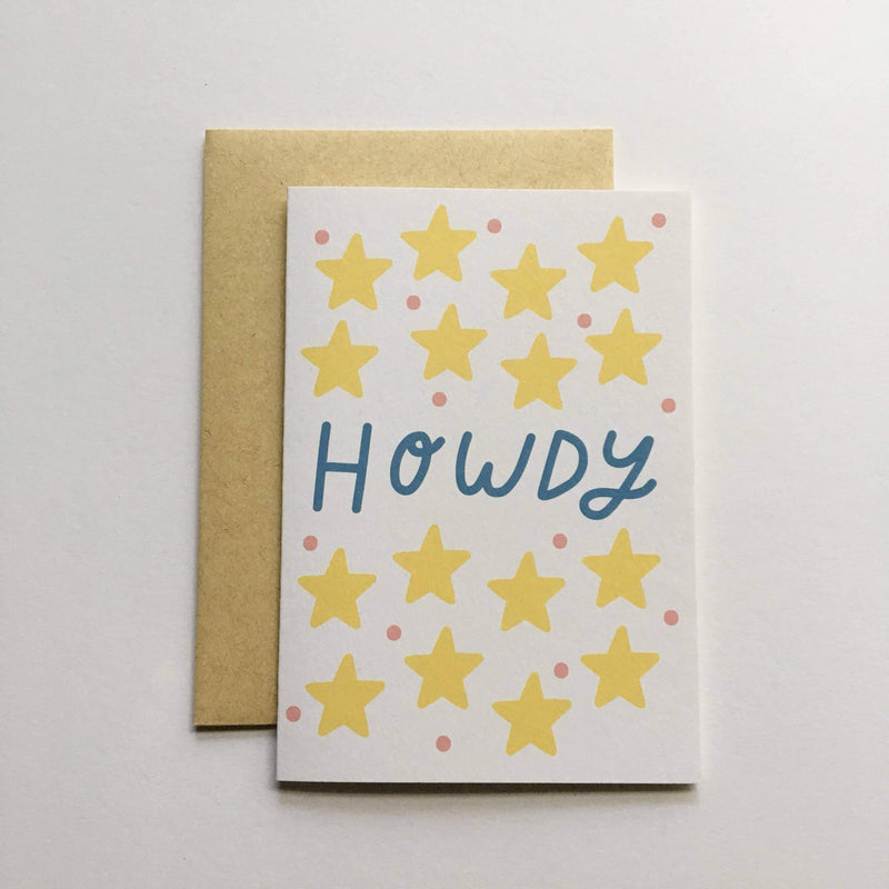 Howdy Card by Allie Biddle Paper Goods + Party Supplies Allie Biddle   