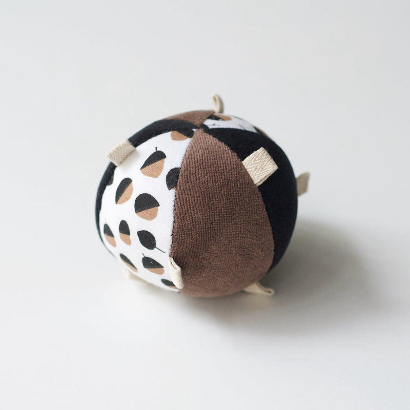 Taggy Ball with Rattle - Acorn by Wee Gallery Toys Wee Gallery   