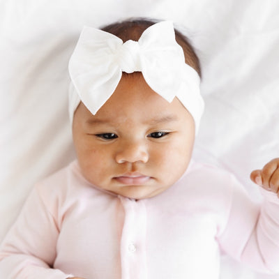 Knot Headband - White by Baby Bling Accessories Baby Bling   