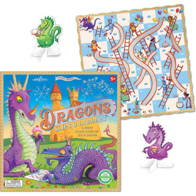 Dragons Slips & Ladders Board Game by Eeboo Toys Eeboo   