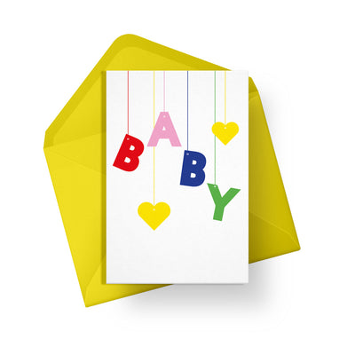 Baby Mobile Card by Alphablots Paper Goods + Party Supplies Alphablots   