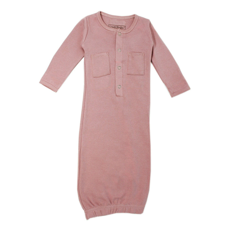 Organic Gown - Mauve by Loved Baby Apparel Loved Baby   