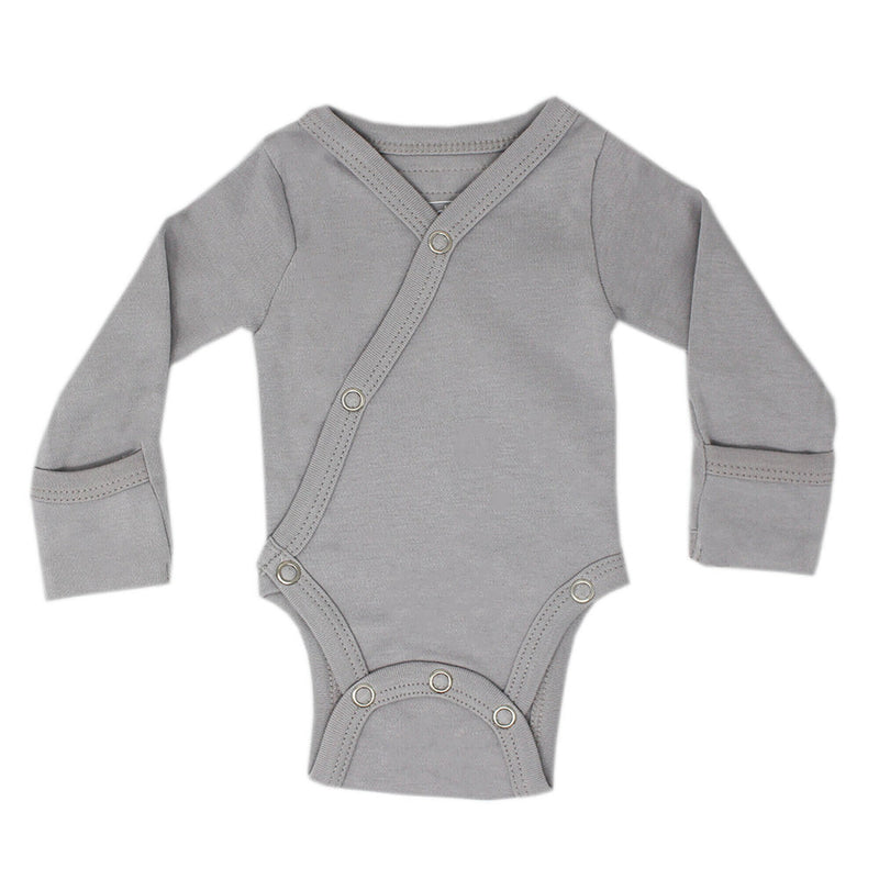 Organic Kimono Bodysuit - Light Gray by Loved Baby Apparel Loved Baby   