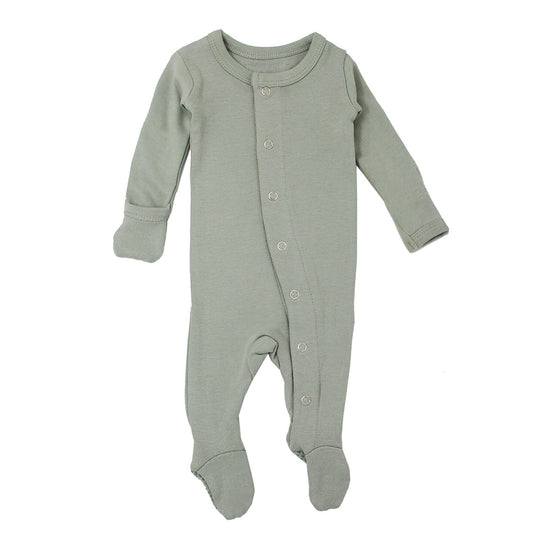 Organic Snap Footie - Seafoam by Loved Baby