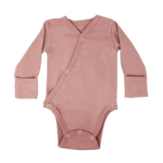 Organic Kimono Bodysuit - Mauve by Loved Baby