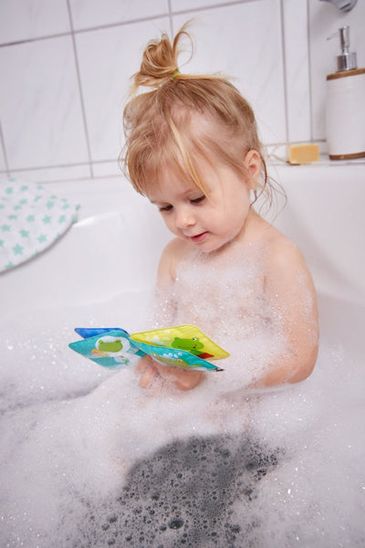 Fritz the Frog Mini Bath Book with Rattle by Haba Books Haba   