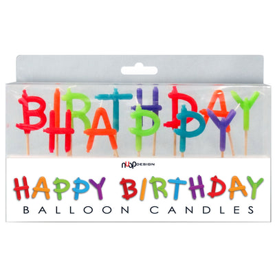 Happy Birthday Balloon Candles by NuOp Design Paper Goods + Party Supplies NuOp Design   