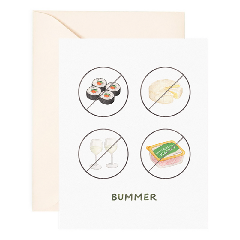 Pregnancy Bummers Baby Card by Amy Zhang Paper Goods + Party Supplies Amy Zhang   