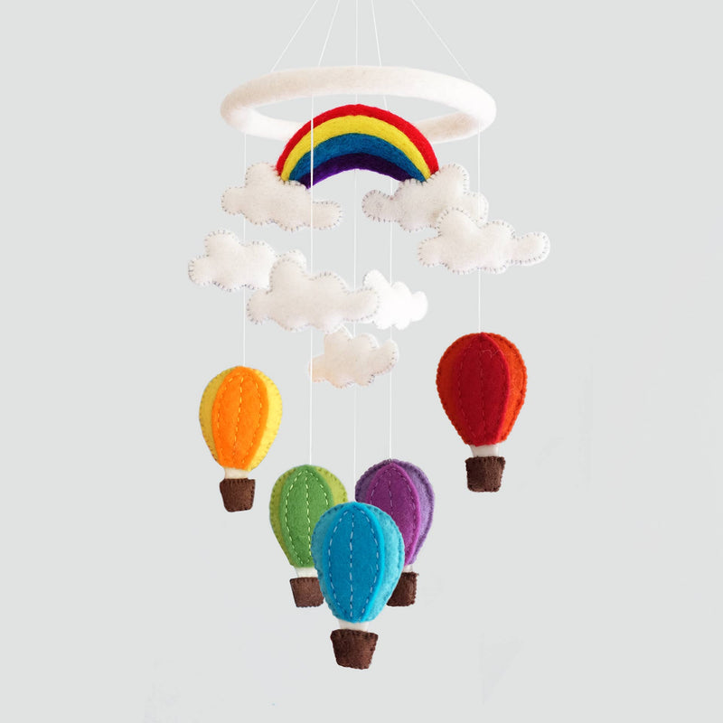 Wool Mobile - Hot Air Balloons by The Winding Road