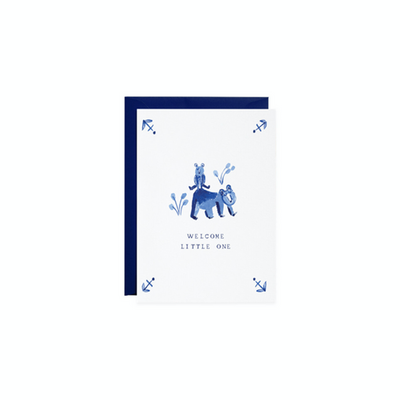 Welcome Little Bear Petite Card by Mr. Boddington's Studio Paper Goods + Party Supplies Mr. Boddington   