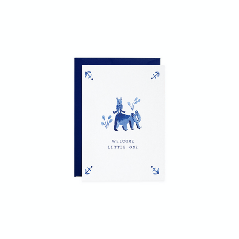 Welcome Little Bear Petite Card by Mr. Boddington&
