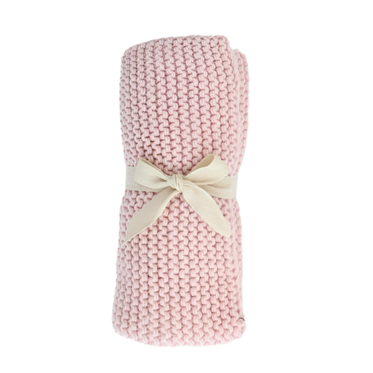 Garter Stitch Knit Blanket by Huggalugs