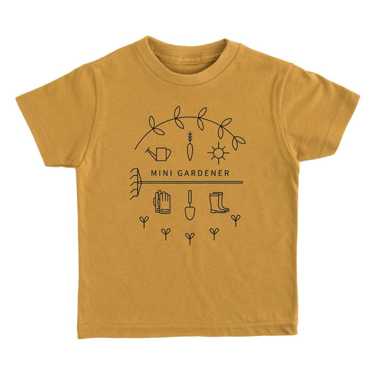 Mini Gardener Tee - Organic Mustard by Nature Supply Co
