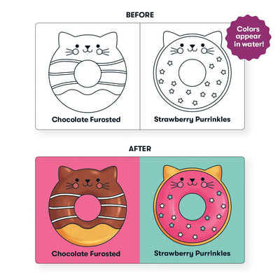 Color Magic Bath Book - Cat Donuts Books Mudpuppy   