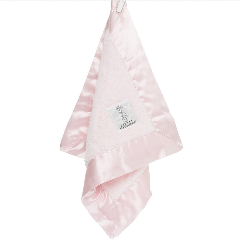 Chenille Solid Security Blanky - Pink by Little Giraffe