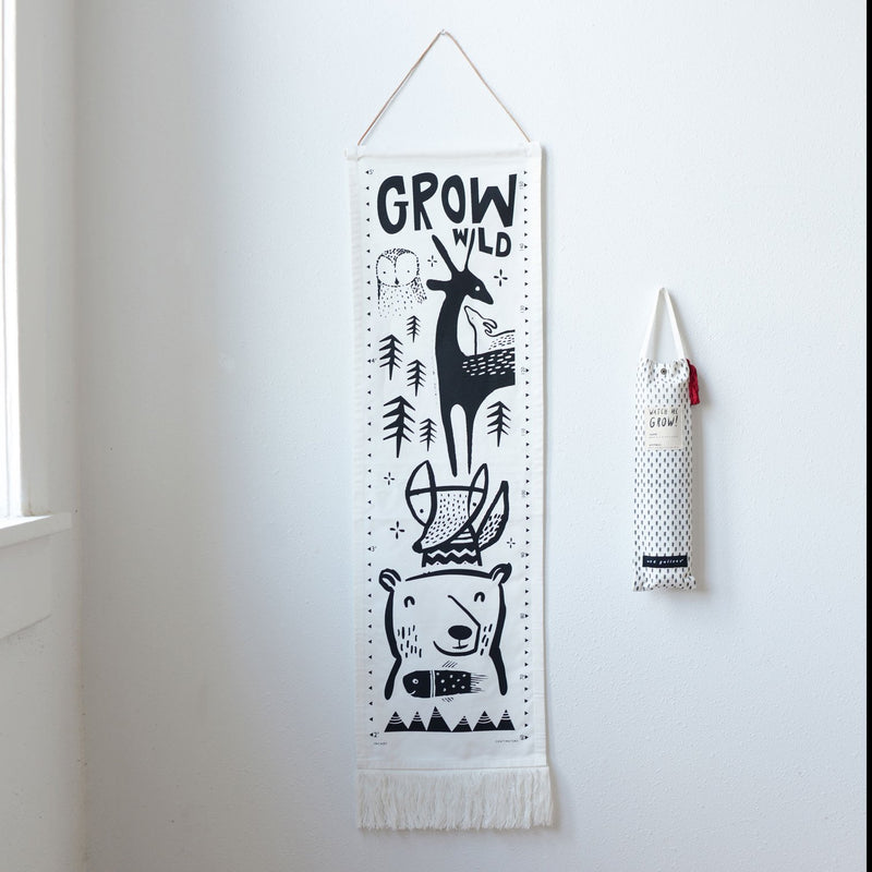 Organic Canvas Growth Chart - Woodland by Wee Gallery Decor Wee Gallery   