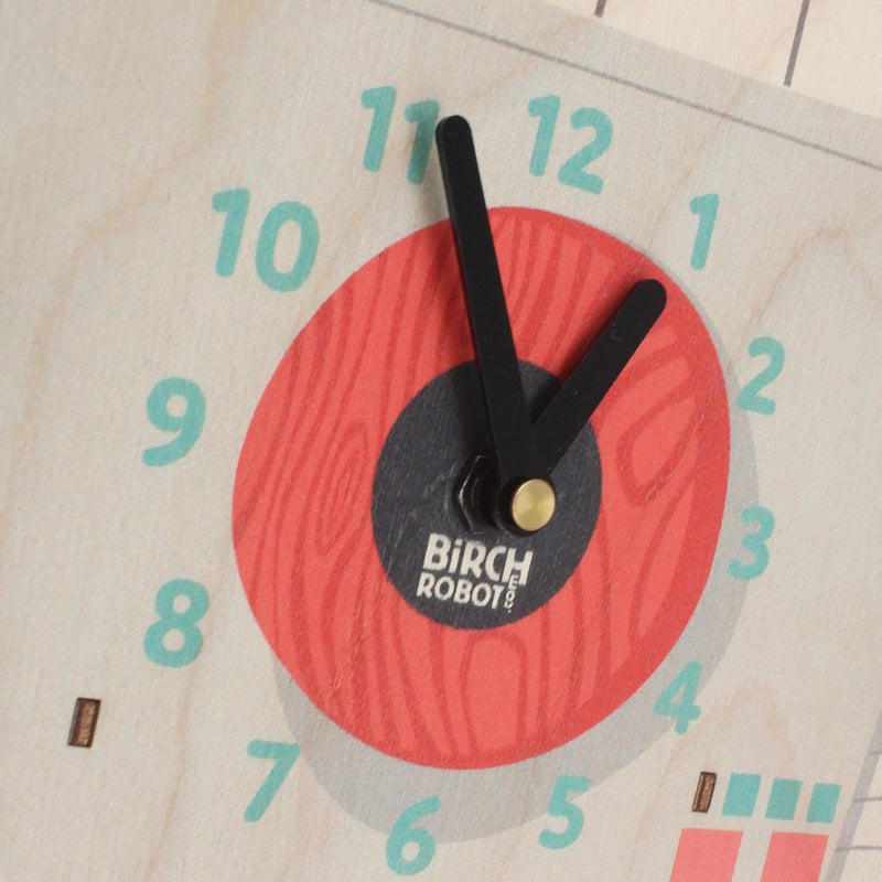 Chuck the Robot Single Pendulum Clock by Birch Robot Decor Birch Robot   