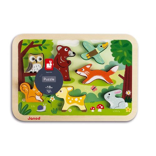 Chunky Wooden Puzzle - Forest by Janod Toys Janod   