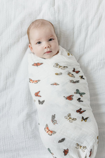 Butterfly Migration Swaddle by Clementine Kids Bedding Clementine Kids   