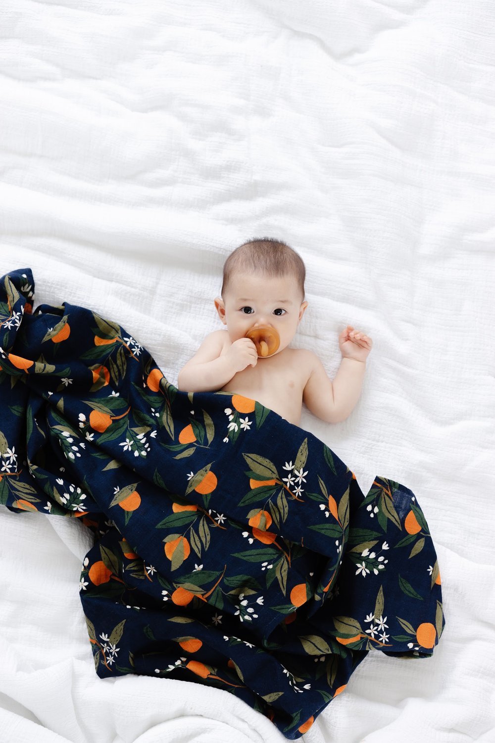 Orange Blossom Swaddle by Clementine Kids Bedding Clementine Kids   