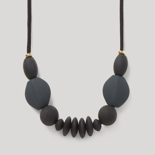 Charcoal Signature Teething Necklace by January Moon