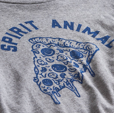 Spirit Animal Pizza Triblend Grey by Orchard Street Apparel