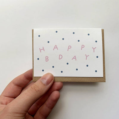 Tiny Enclosure Card - Happy Bday by Allie Biddle Paper Goods + Party Supplies Allie Biddle   
