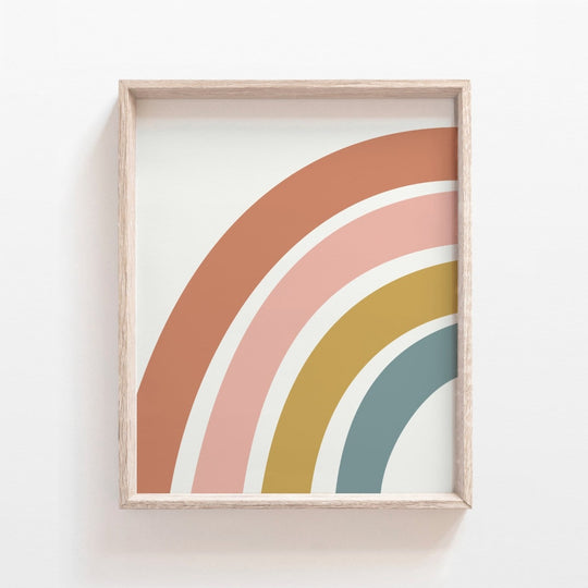 Muted Rainbow Left Half Print by Made for Maise
