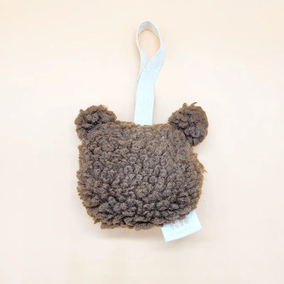 Cozy Faux Sherpa Pacifier Holder by Minito & Co. Infant Care Minito & Co. Brown  