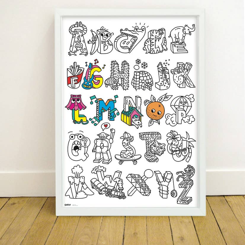 Giant Coloring Poster - ABC by OMY Toys OMY   
