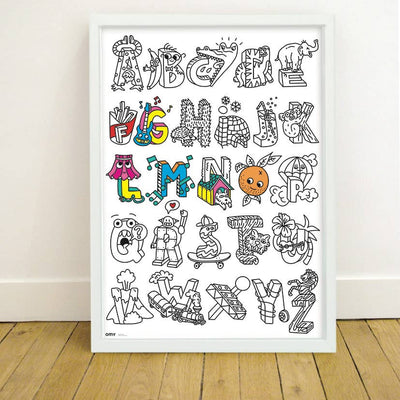 Giant Coloring Poster - ABC by OMY Toys OMY   