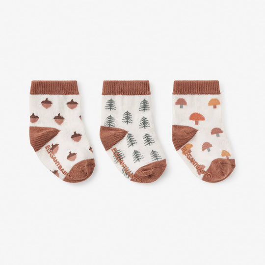 Forest Non-Slip Baby Sock Set - 3 Pack by Elegant Baby