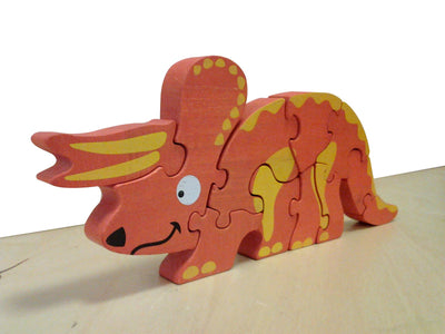 Double Sided Dino Skeleton Puzzle - Triceratops by BeginAgain Toys Begin Again   