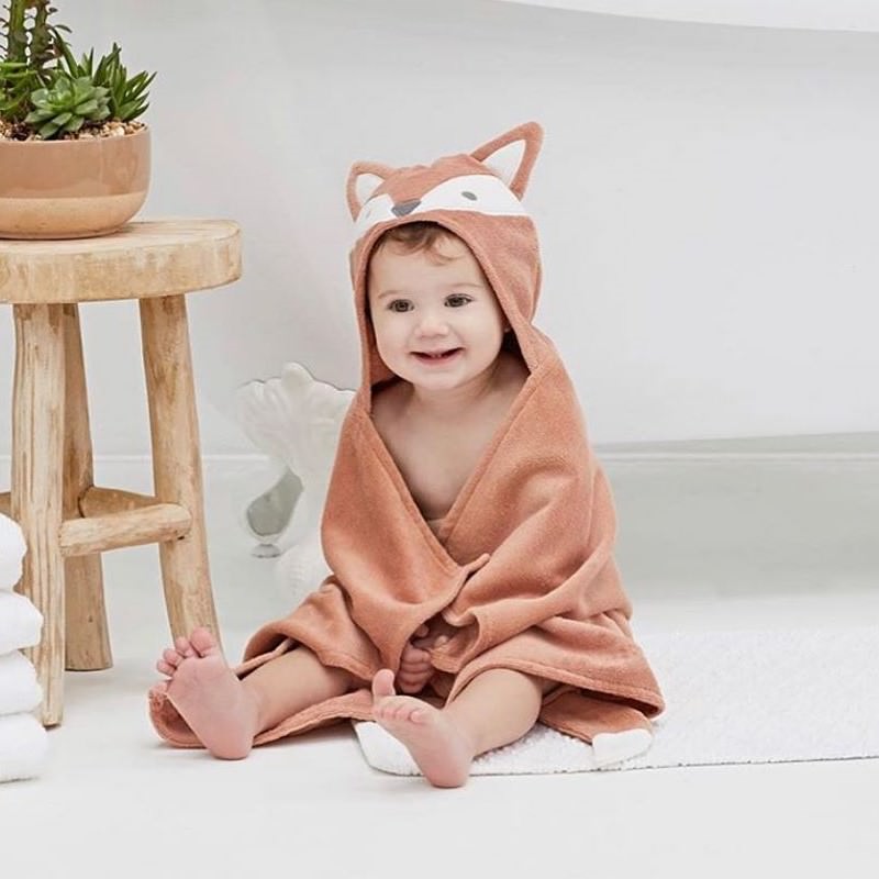 Baby Bath Wrap (0-24M) - Rust Fox by Elegant Baby Bath + Potty Elegant Baby   