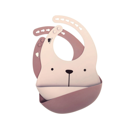 Lili Bib Set - Plum/Blush by Cotton Cloud