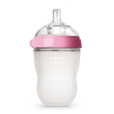 Comotomo Natural Feel Baby Bottle - Pink 8 Oz Nursing + Feeding Comotomo   