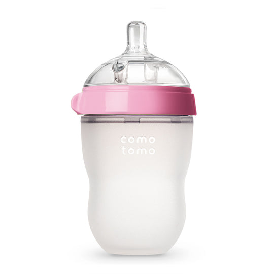 Comotomo Natural Feel Baby Bottle - Pink 8 Oz