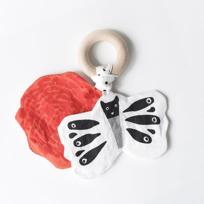 Organic Crinkle Teether - Butterfly by Wee Gallery Toys Wee Gallery   