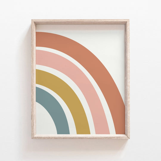 Muted Rainbow Right Half Print by Made for Maise
