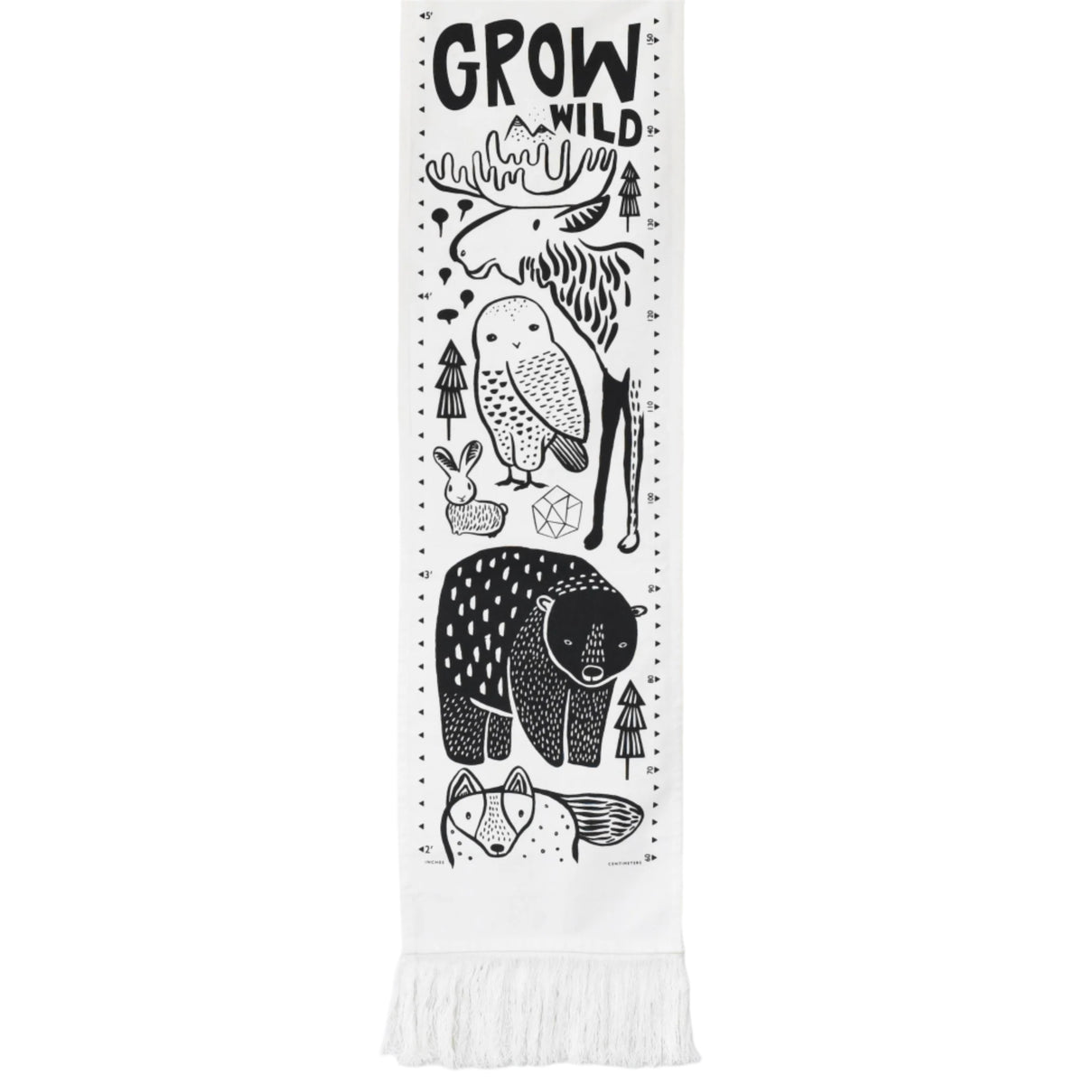 Organic Canvas Growth Chart - Nordic by Wee Gallery Decor Wee Gallery   